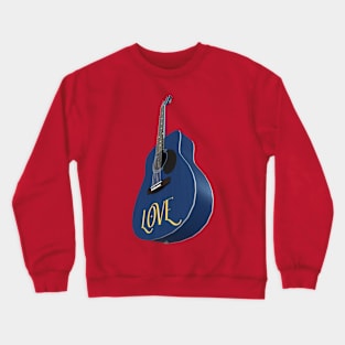 Blue Guitar – Music be the food of love Crewneck Sweatshirt